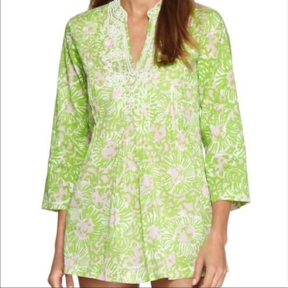 LILLY Pulitzer Sarasota Sunnyside Lion Tunic - Picture 1 of 8